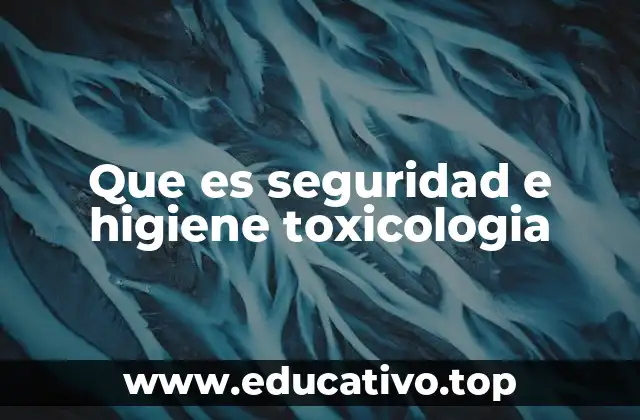 Que es seguridad e higiene toxicologia