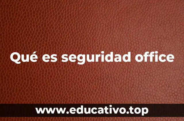 Qué es seguridad office