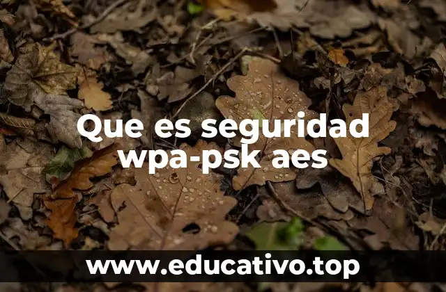 Que es seguridad wpa-psk aes