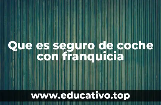 Que es seguro de coche con franquicia