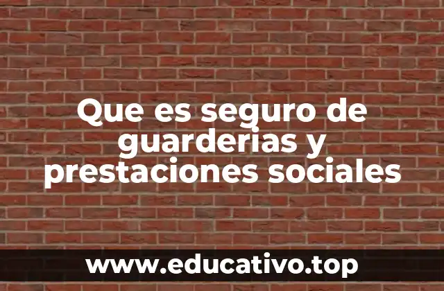 Que es seguro de guarderias y prestaciones sociales
