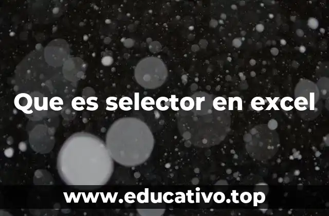 Que es selector en excel
