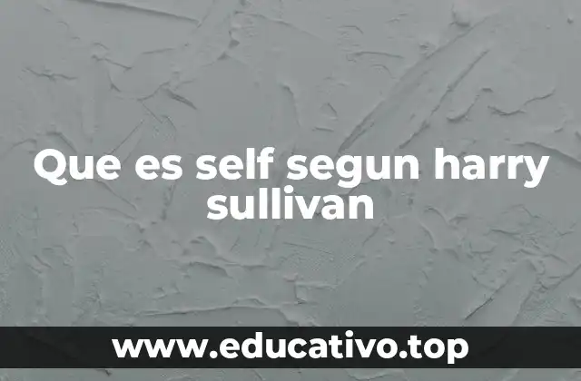 Que es self segun harry sullivan