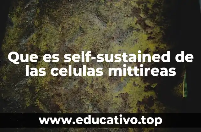 Que es self-sustained de las celulas mittireas