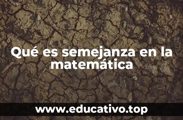 Qué es semejanza en la matemática