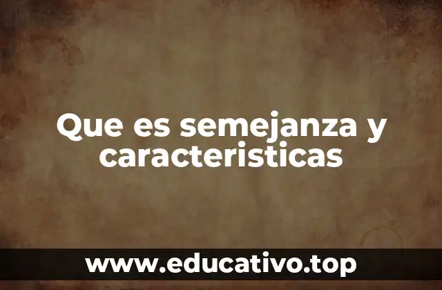 Que es semejanza y caracteristicas