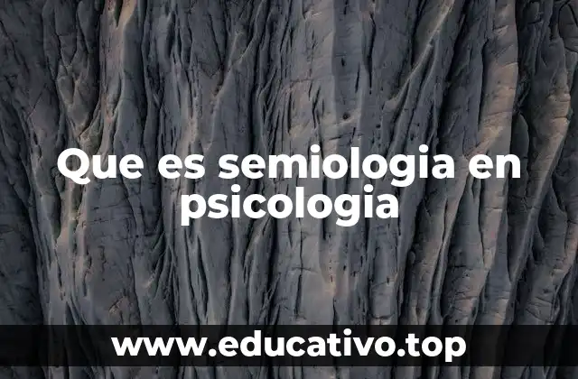 Que es semiologia en psicologia