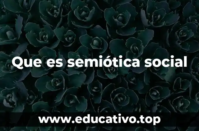 Que es semiótica social