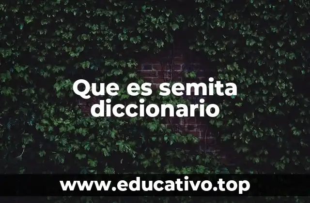 Que es semita diccionario