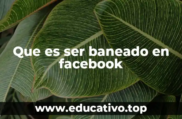 Que es ser baneado en facebook