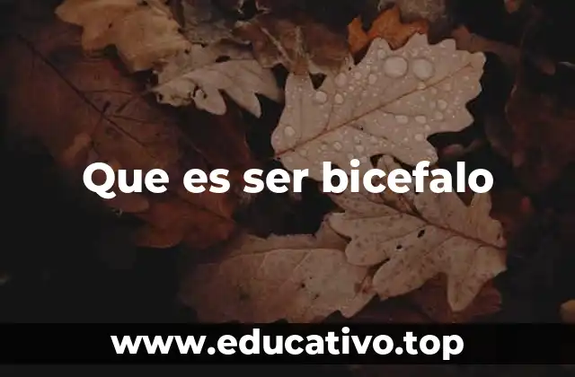 Que es ser bicefalo
