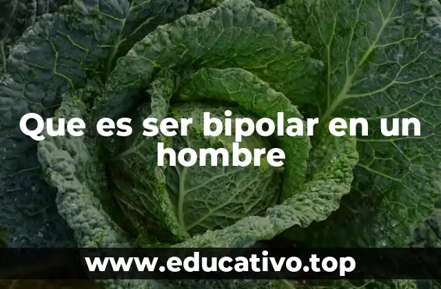 Que es ser bipolar en un hombre
