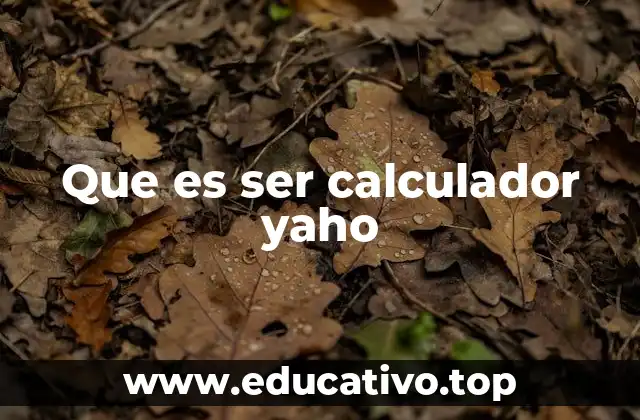 Que es ser calculador yaho