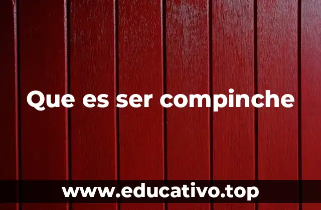 Que es ser compinche