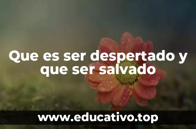 Que es ser despertado y que ser salvado