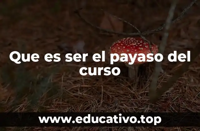 Que es ser el payaso del curso