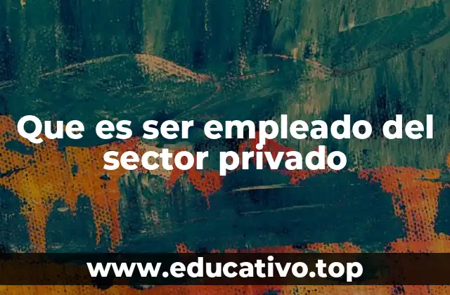 Que es ser empleado del sector privado