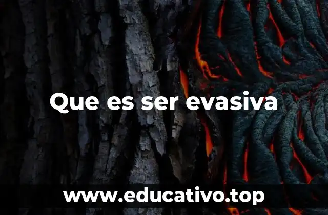 Que es ser evasiva