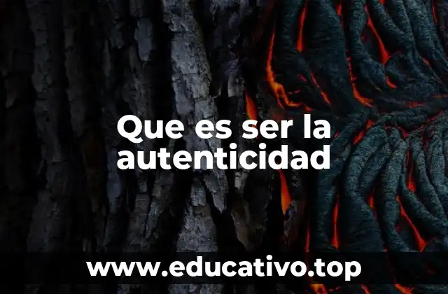 Que es ser la autenticidad