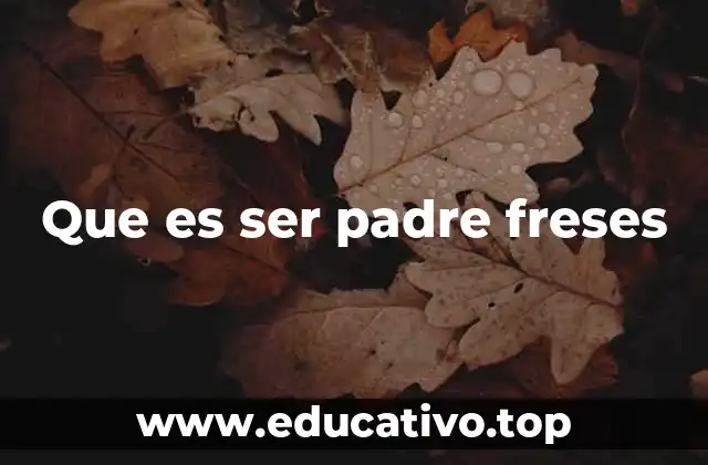 Que es ser padre freses