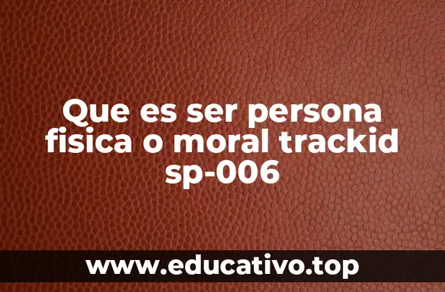 Que es ser persona fisica o moral trackid sp-006