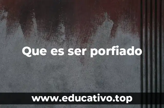 Que es ser porfiado