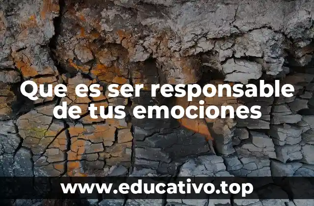 Que es ser responsable de tus emociones