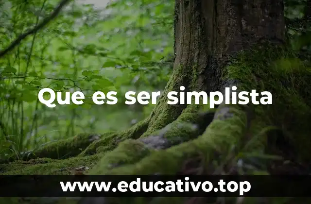 Que es ser simplista