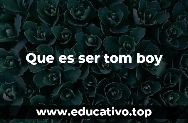 Que es ser tom boy