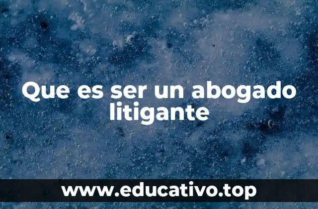 Que es ser un abogado litigante