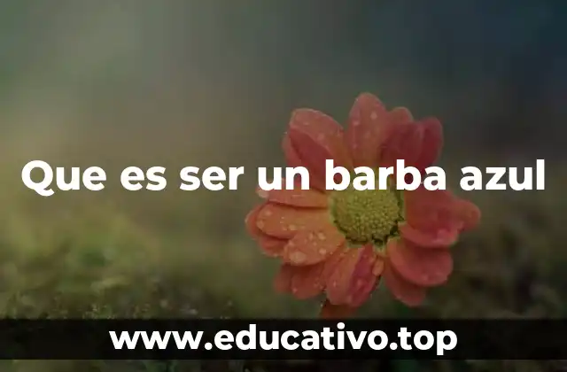 Que es ser un barba azul