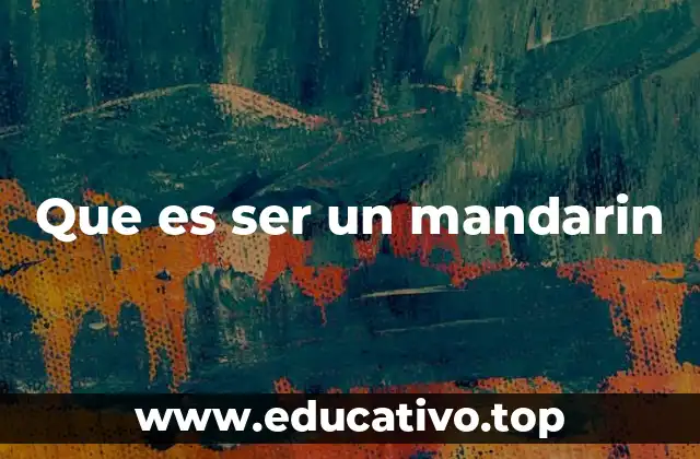 Que es ser un mandarin