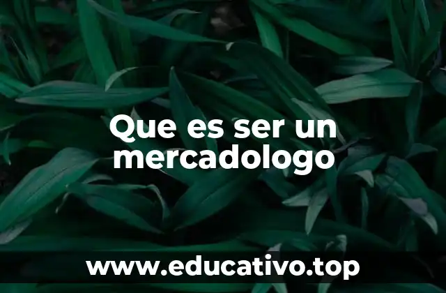 Que es ser un mercadologo