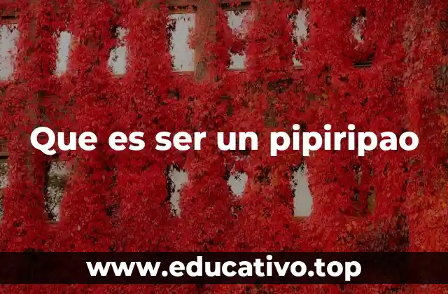 Que es ser un pipiripao