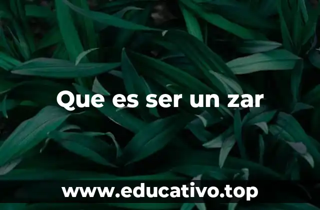 Que es ser un zar