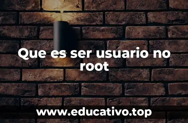 Que es ser usuario no root