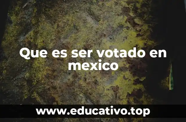 Que es ser votado en mexico