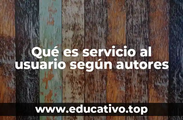Qué es servicio al usuario según autores