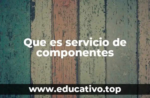 Que es servicio de componentes