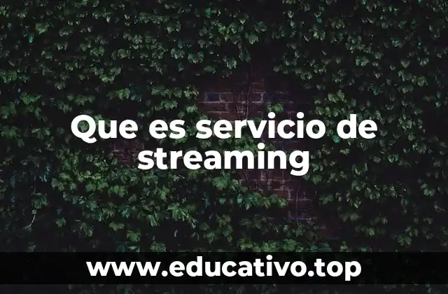 Que es servicio de streaming