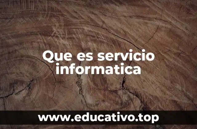 Que es servicio informatica