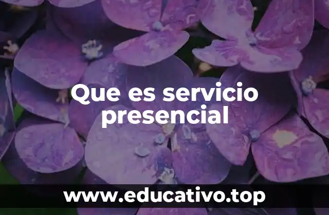 Que es servicio presencial