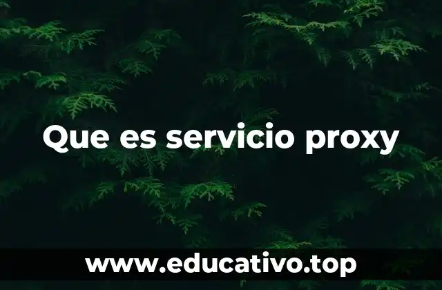 Que es servicio proxy