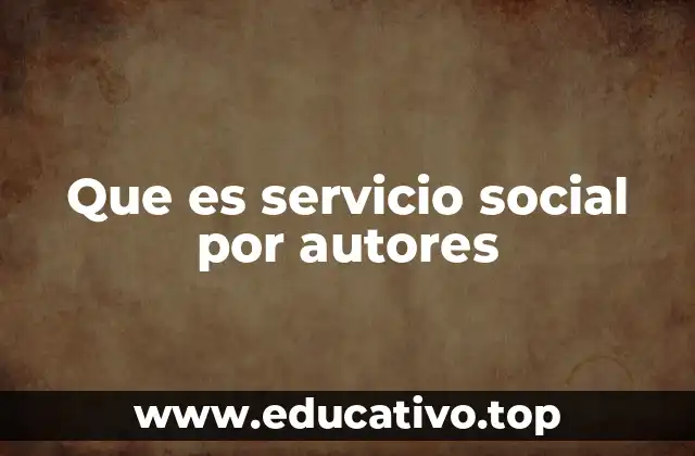 Que es servicio social por autores