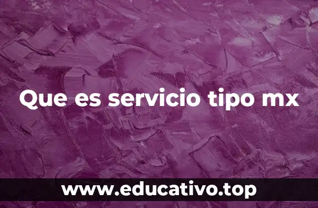 Que es servicio tipo mx