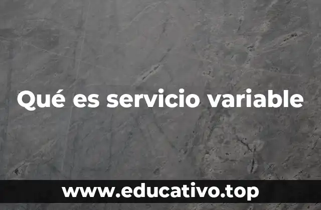 Qué es servicio variable