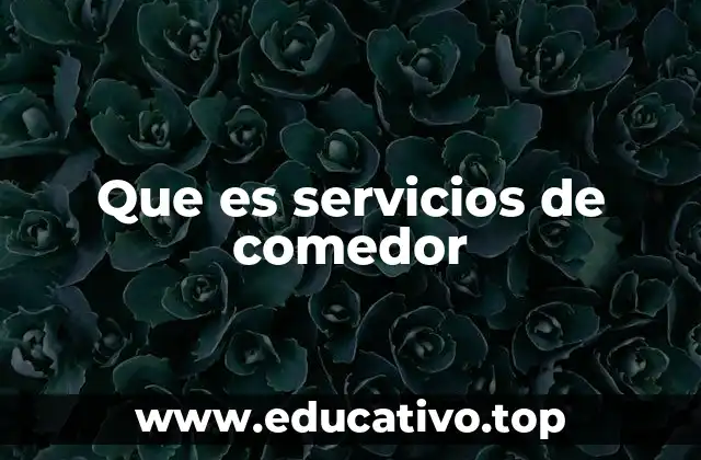 Que es servicios de comedor