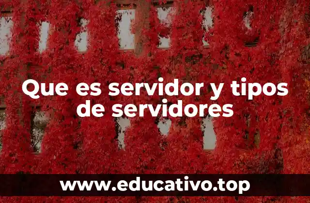 Que es servidor y tipos de servidores