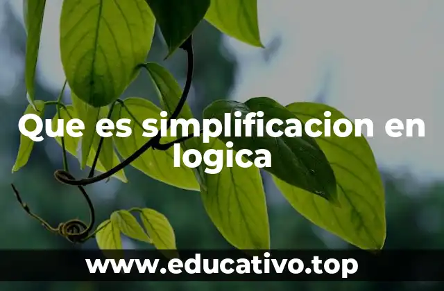 Que es simplificacion en logica