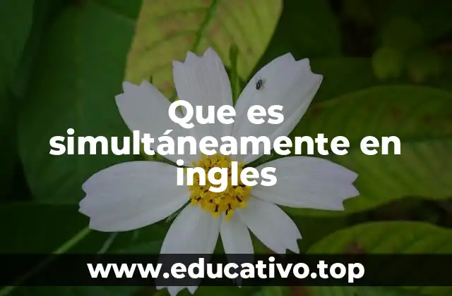Que es simultáneamente en ingles